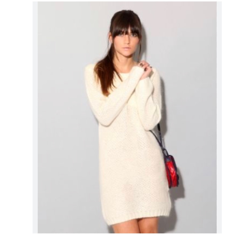 Hollister Cable Knit CrewNeck Sweater Dress Size Small